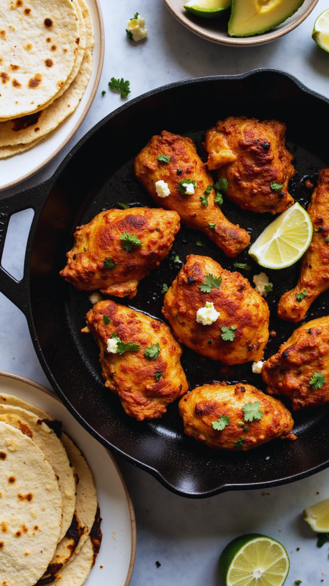 Crispy edges and bold seasoning make these spicy tacos a weeknight knockout. #PanSeared #HotAndFast #ChickenTacos