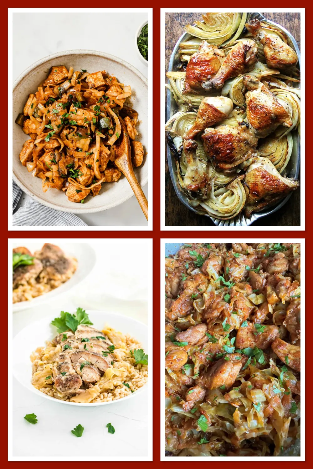 From sheet pans to Crockpots, these chicken and cabbage meals make dinner simple and delicious. 🙌🔥 #onepandinners #cabbagerecipes #familymeals