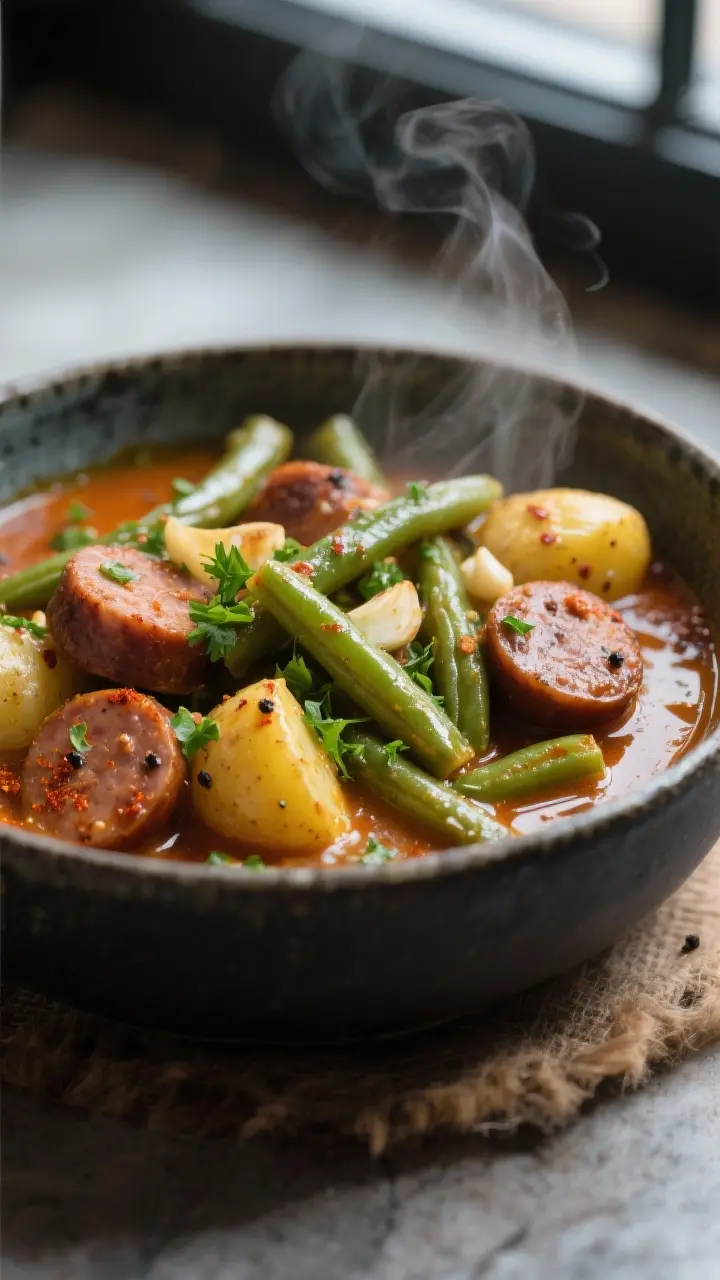 Weeknights are busy, and sometimes you just need a real meal without hovering over the stove. This dump-and-go Crockpot sausage and green beans recipe does exactly that. You toss everything in, set it, and walk away.