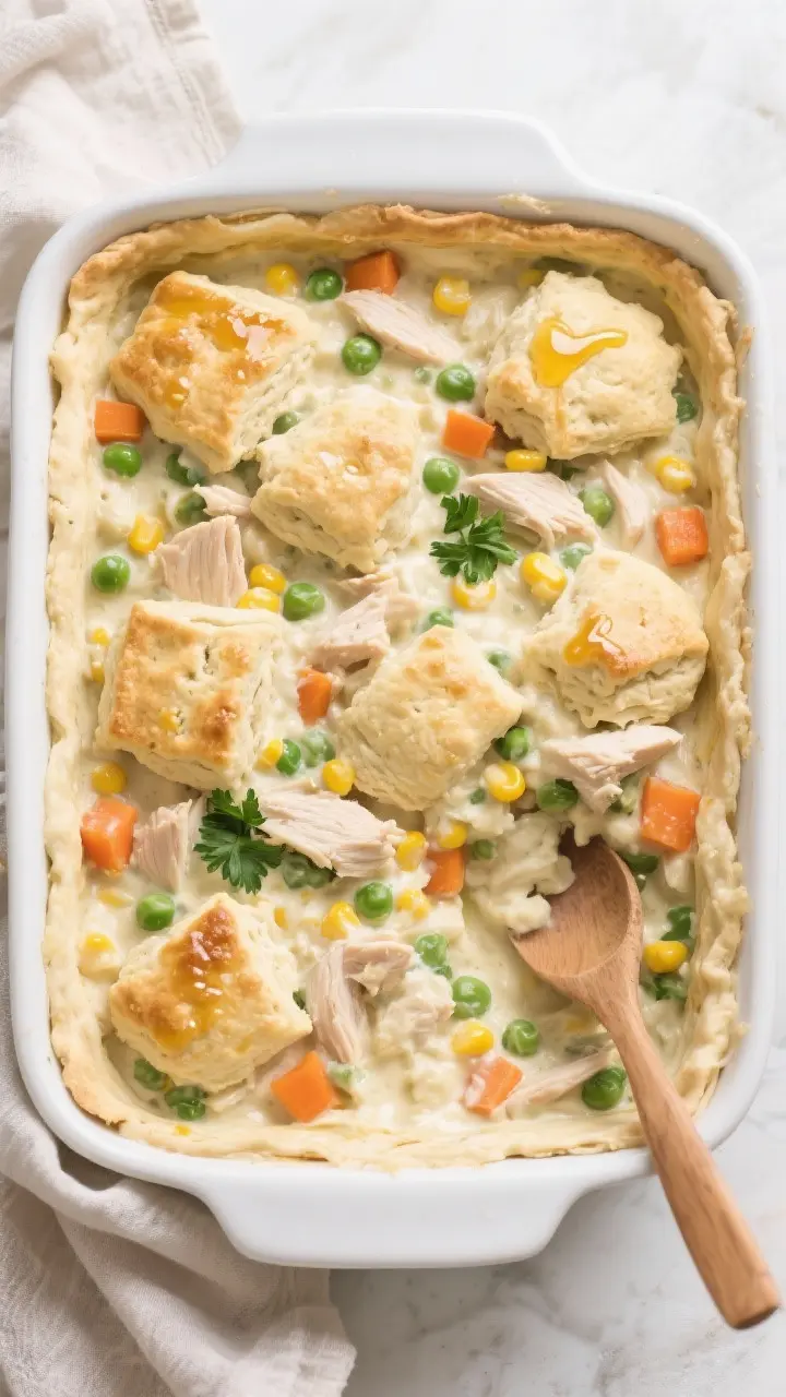 There’s something about chicken pot pie that feels like a warm hug at the end of a long day. This chicken pot pie casserole gives you all the creamy, cozy flavor you love without the fuss of individual pies. It’s simple, hearty, and made for weeknights, potlucks, or a Sunday dinner that feeds a crowd.