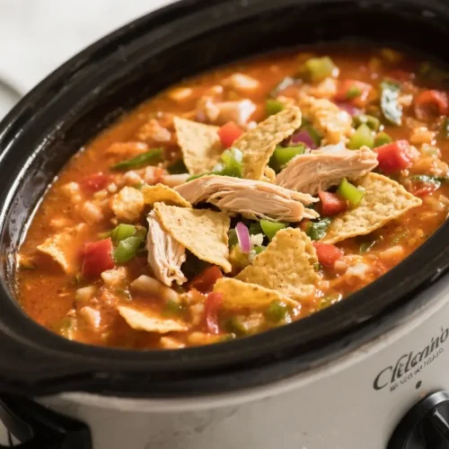 If you want a comforting dinner that basically cooks itself, chicken tortilla soup in the crock pot is a weeknight hero. It’s warm, slightly spicy, and loaded with tender chicken, veggies, and a zesty broth. Toss everything in before work, and you’ll come home to a house that smells amazing.