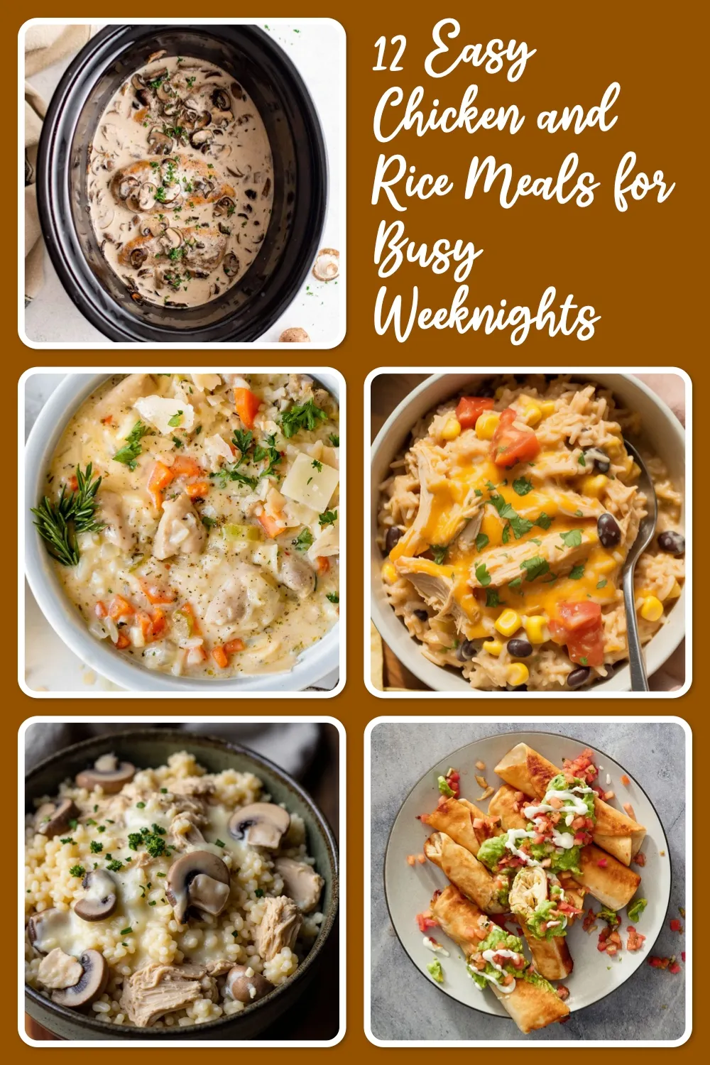 If you love chicken and rice, this roundup is packed with cozy soups, slow cooker favorites, and weeknight dinners that everyone will enjoy. #chickenrecipes #mealideas #comfortfood