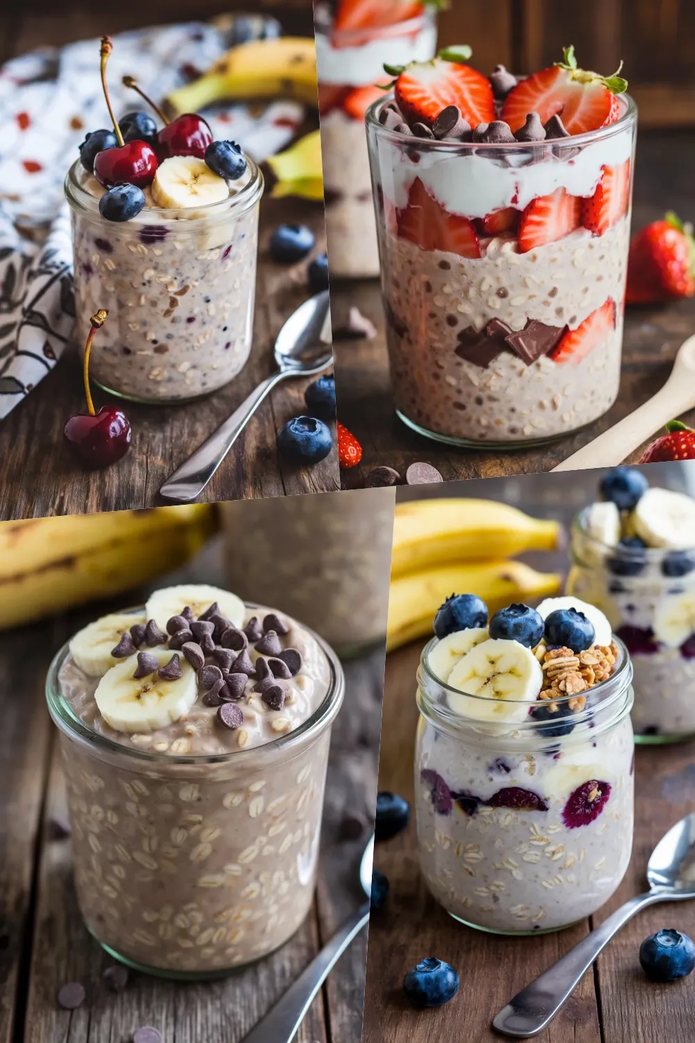 These overnight oats are perfect for busy mornings 🥣 Make them ahead and grab a jar on your way out the door. #OvernightOats #MakeAheadBreakfast #BusyMornings #EasyMeals