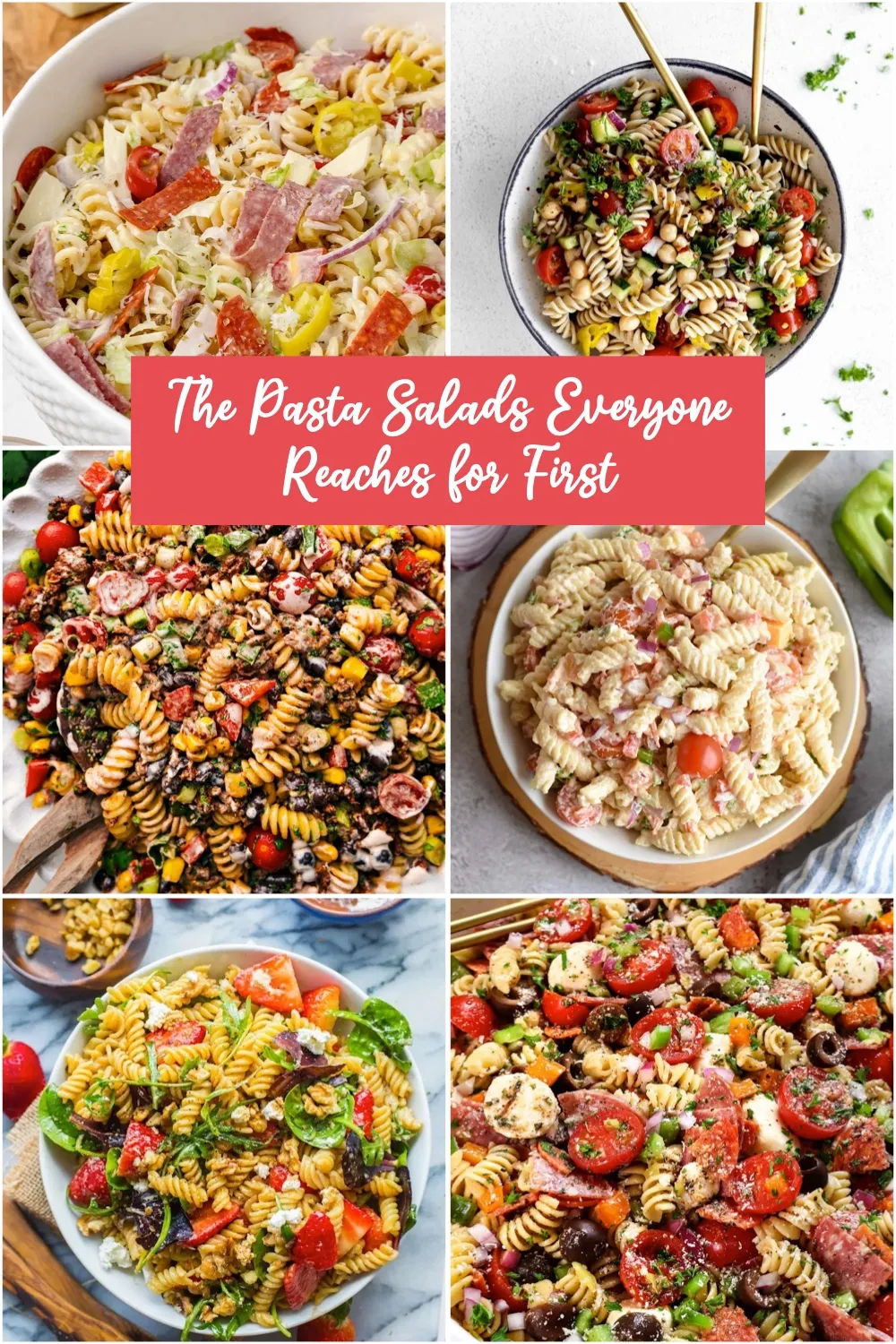 When you just need a salad that everyone will eat, these pasta salad recipes always deliver. Perfect for parties, picnics, and easy dinners. #potluckfood #pastalovers #sides