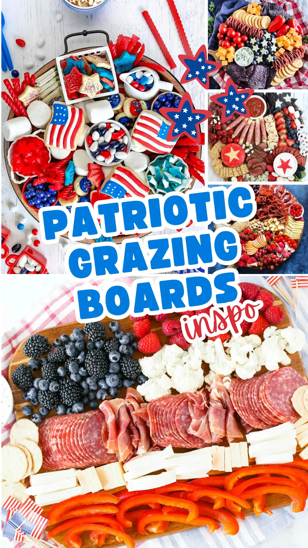 Simple and Festive Patriotic Charcuterie Boards for a Holiday Cookout