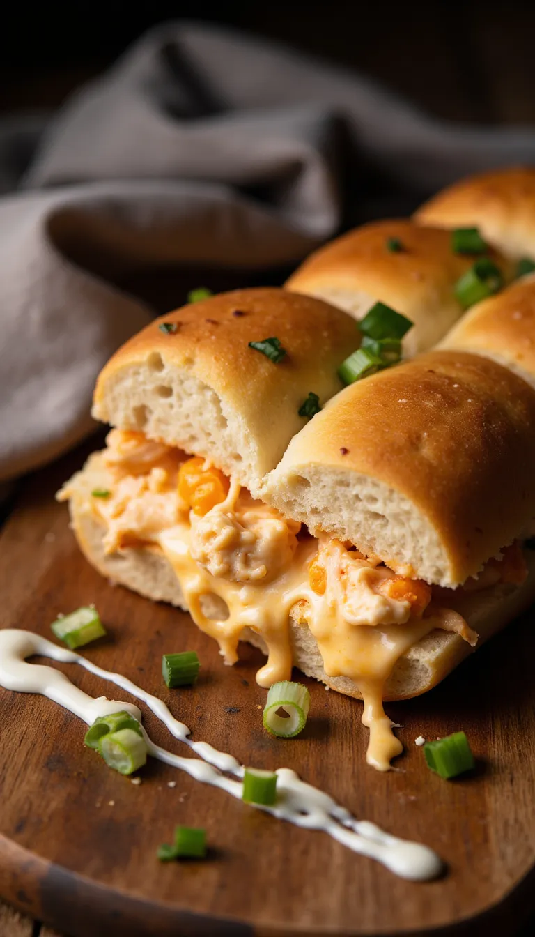 Cheesy, spicy, and perfect for sharing—this Buffalo Chicken Pull-Apart Bread is the ultimate game day appetizer. #buffalochicken #pullapartbread #partyfood