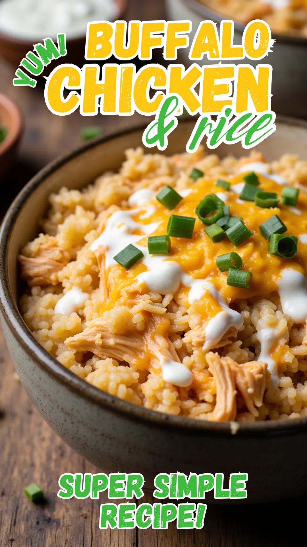 This Crockpot Buffalo Chicken and Rice is a bold, creamy comfort dish with the perfect amount of heat. Tender shredded chicken, creamy rice, buffalo sauce, and melty cheddar come together in the slow cooker for an easy, crave-worthy dinner that’s just as great for game day as it is for a cozy night in.