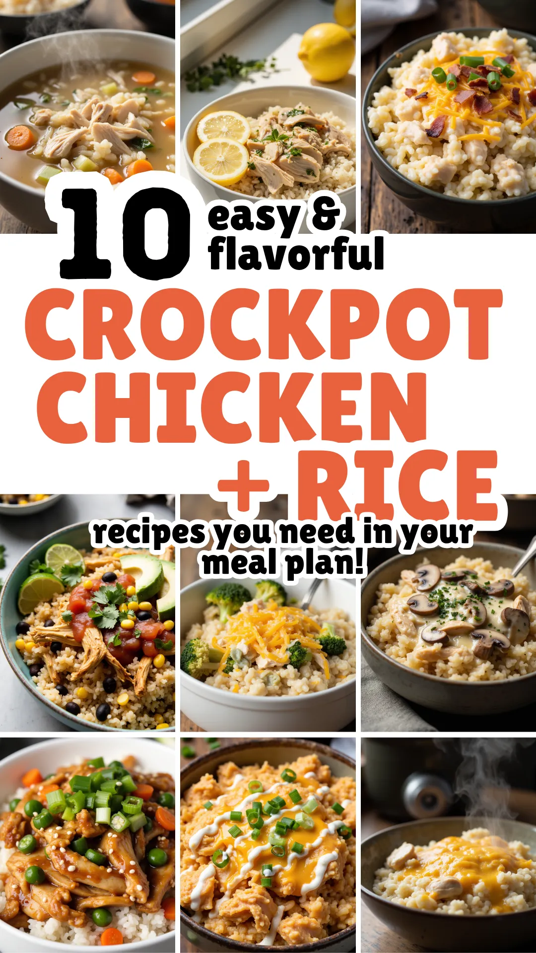 Make dinner easy with this collection of chicken and rice crockpot recipes! These slow cooker meals are perfect for busy nights, meal prep, or comfort food cravings—no oven required.