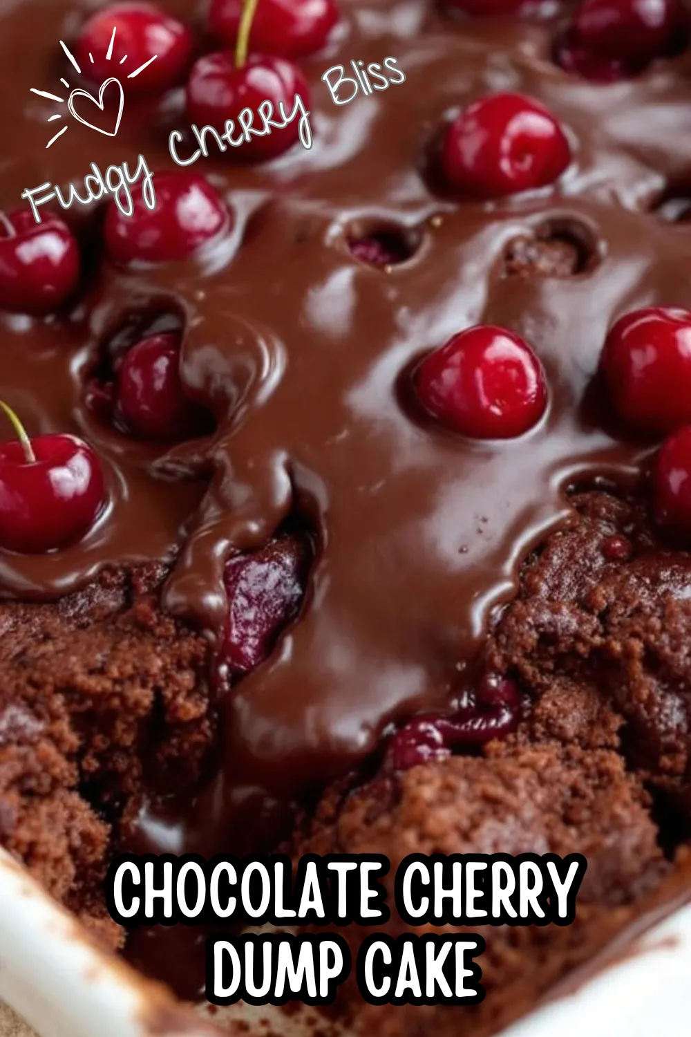 Warm, fudgy, and packed with cherry-chocolate goodness—this dump cake is a total crowd-pleaser and takes just minutes to prep! #easybaking #dumpcakerecipe #chocolatecherry #quickdesserts #onepandessert