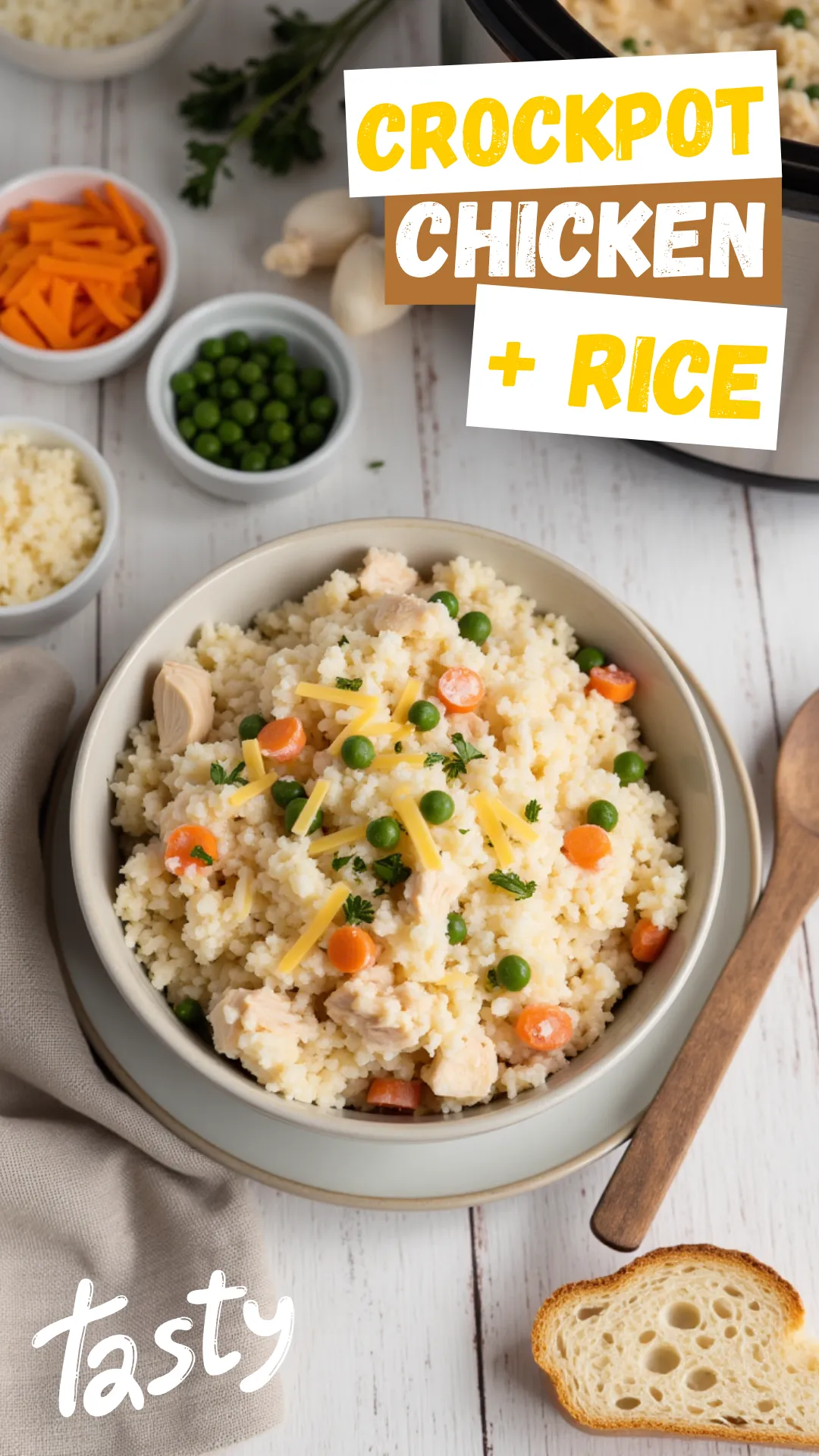This dump-and-go Cozy Crockpot Chicken and Rice recipe is a total lifesaver on hectic nights! With simple ingredients and big comforting flavor, it's a must-save for your weekly meal plan.