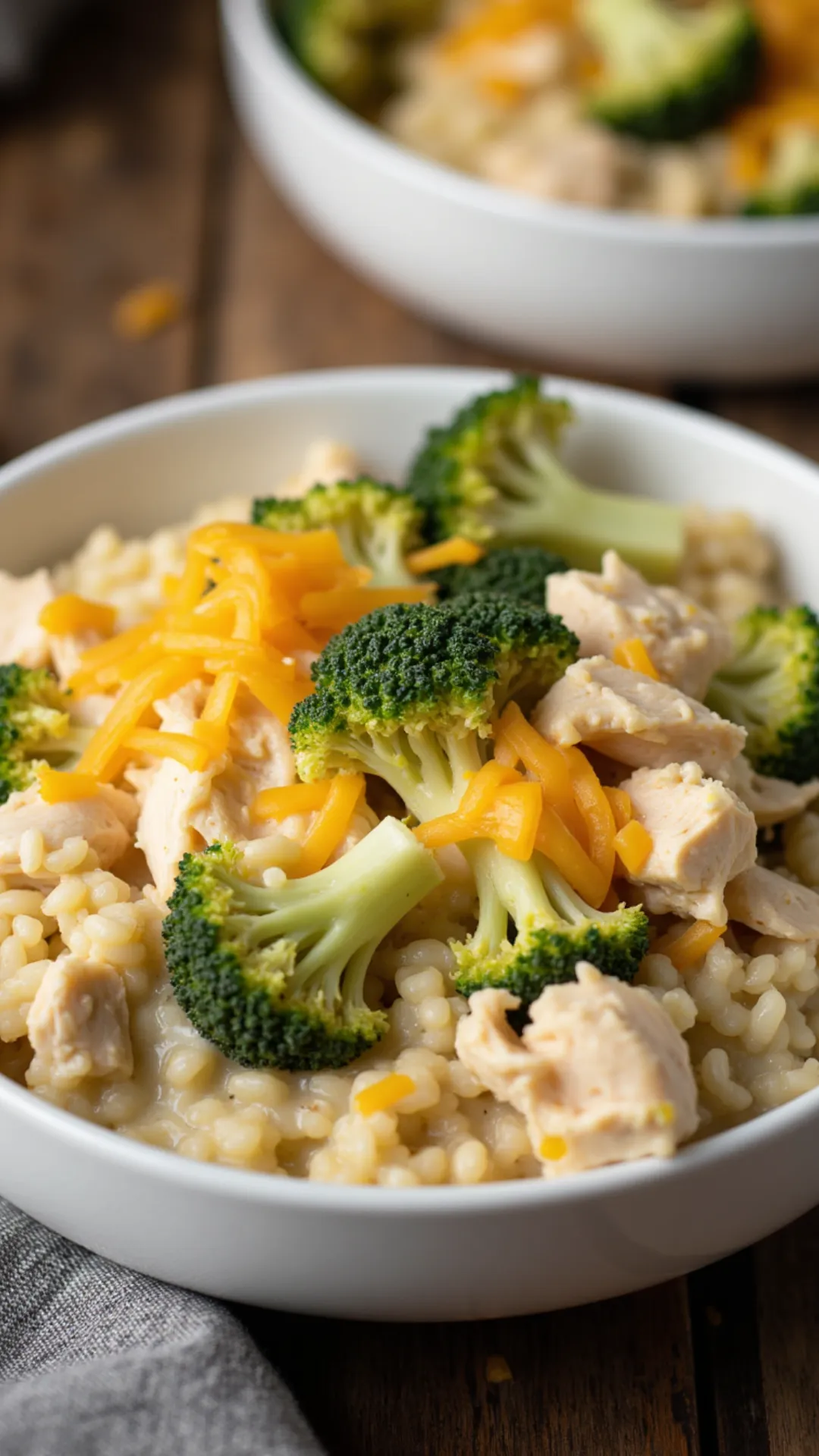 A wholesome crockpot favorite with shredded chicken, broccoli, and cheesy rice that tastes like comfort.
