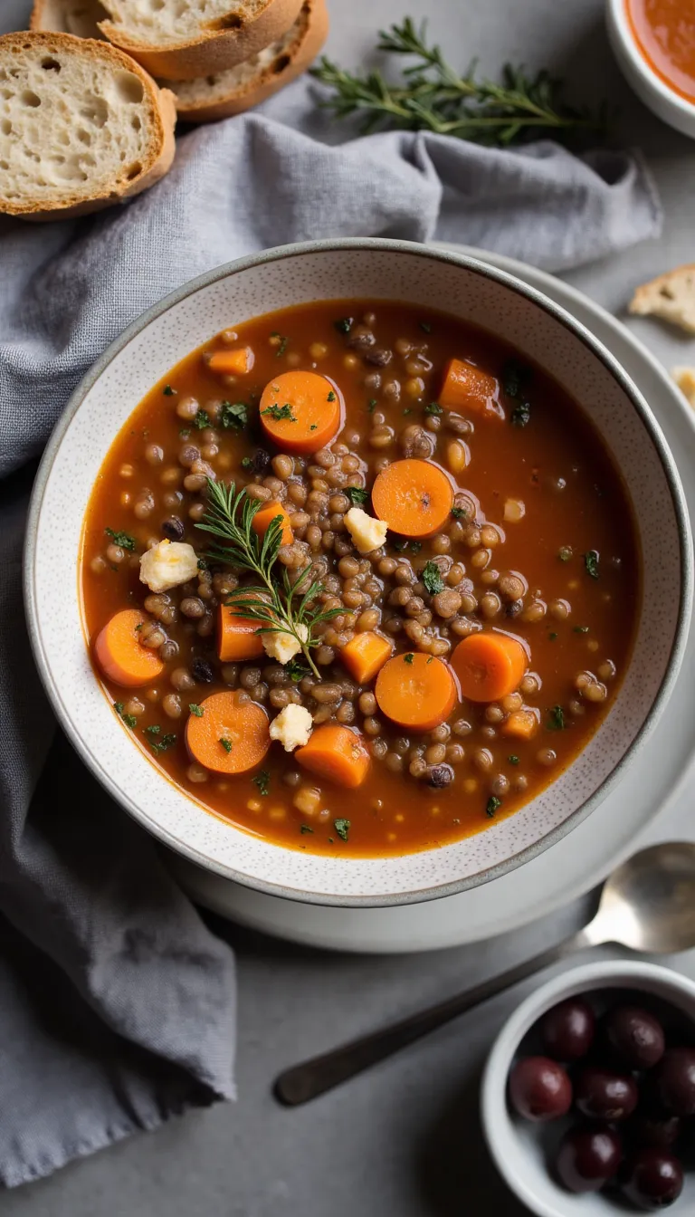 This slow cooker lentil soup is healthy, hearty, and perfect for stretching your grocery budget. #crockpotsoup #frugaldinners