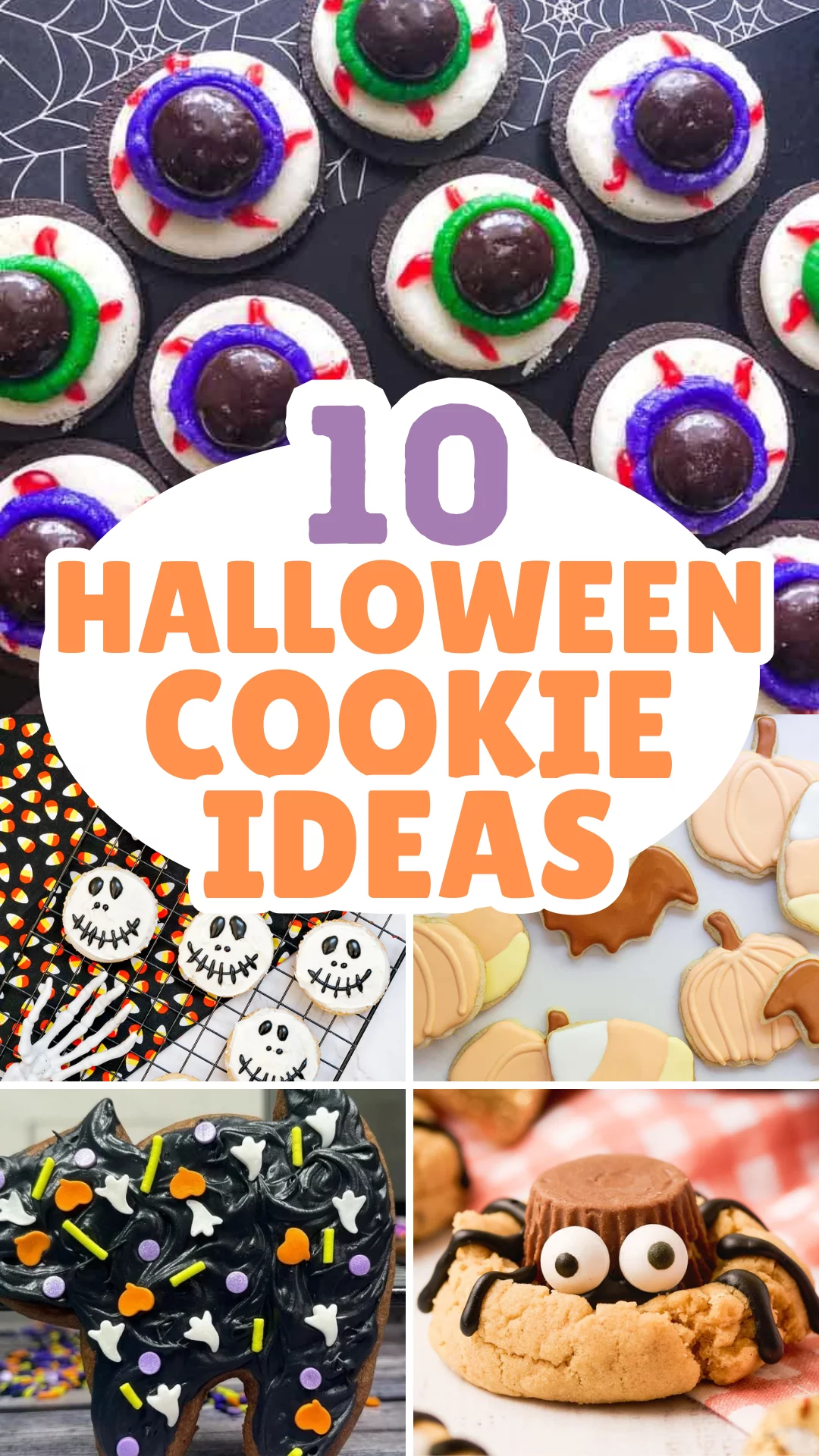 Need Halloween cookies that wow at parties and bake sales? This collection has 10 fun ideas to bake, decorate, and share all October long! 💀🍬 #HalloweenBaking #HalloweenSnacks #HalloweenCookies