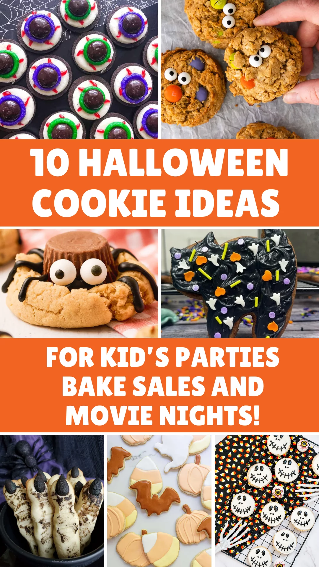 Get into the spooky spirit with 10 Halloween cookies that are perfect for movie nights, school parties, or a fun baking day with the kids! 👻🍪 #HalloweenFood #HalloweenDesserts #CookieDecorating