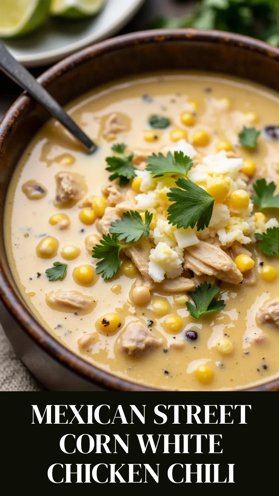 A creamy, smoky chili with all the zest of Mexican street corn—perfect for dinner or game night.