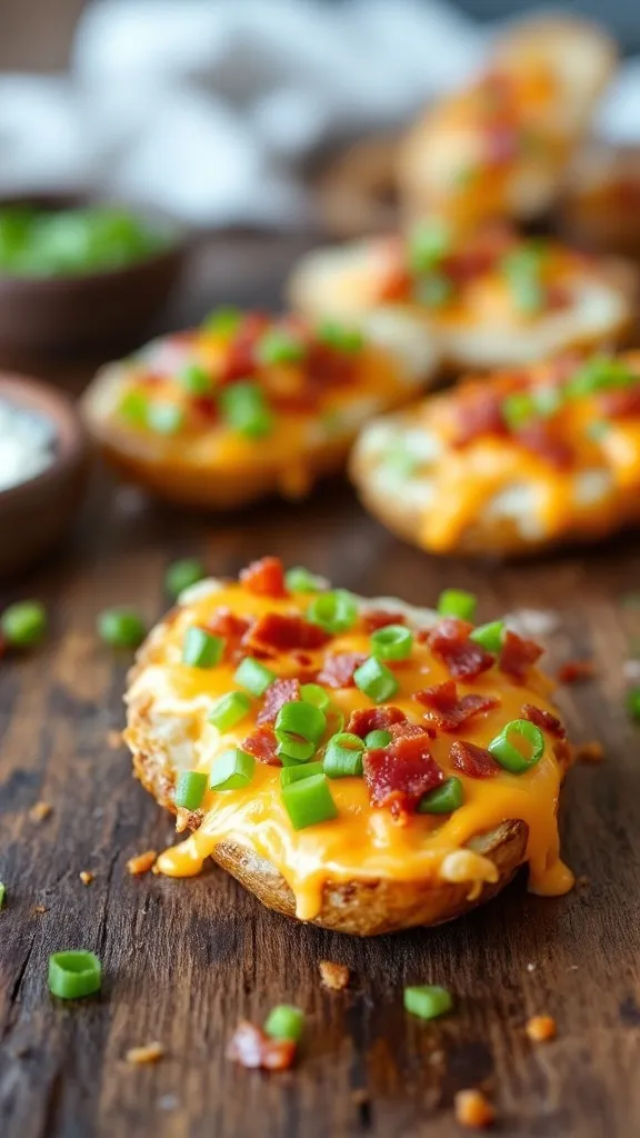 Cheesy Stuffed Potato Skins