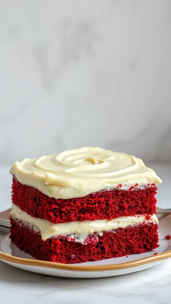 Red velvet cake is one of those classic desserts that feels fancy but is surprisingly easy to make. This vegan red velvet cake is soft, moist, and has just the right hint of cocoa with a subtle tang—everything you love about the traditional version, minus the dairy and eggs! The creamy vegan cream cheese frosting takes it to the next level, making it perfect for birthdays, special occasions, or just because you’re craving cake.